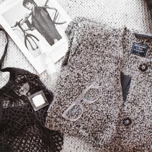 Abercrombie & Fitch Grey Collarless Coat - Size S - Picture 6 of 7